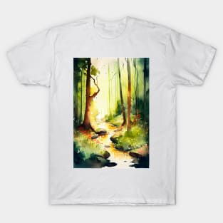 A Lush Forest on a Beautiful Sunny Summers Day T-Shirt